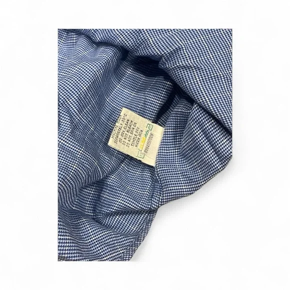 Bugatchi Blue Preppy Plaid Men's Button Up Shirt with Floral Cuffs 32/33, 15 - Picture 5 of 6